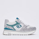 Sneakers Platform Donna LIU JO Maxi Wonder 98 in Glitter e Mesh Silver