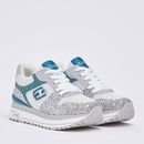 Sneakers Platform Donna LIU JO Maxi Wonder 98 in Glitter e Mesh Silver