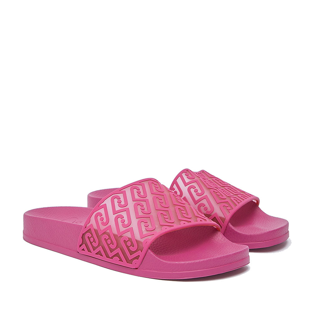 Ciabatte Donna LIU JO Kos 21 stampa Monogram in Gomma Bouganville