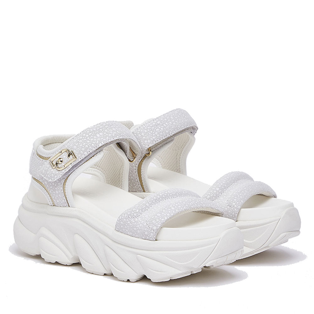 Sandali Chuncky Donna LIU JO Steffy Sandal 01 in Suede Bianco