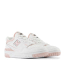 Scarpe Donna NEW BALANCE Sneakers 550 in Pelle colore White e Pink Sand