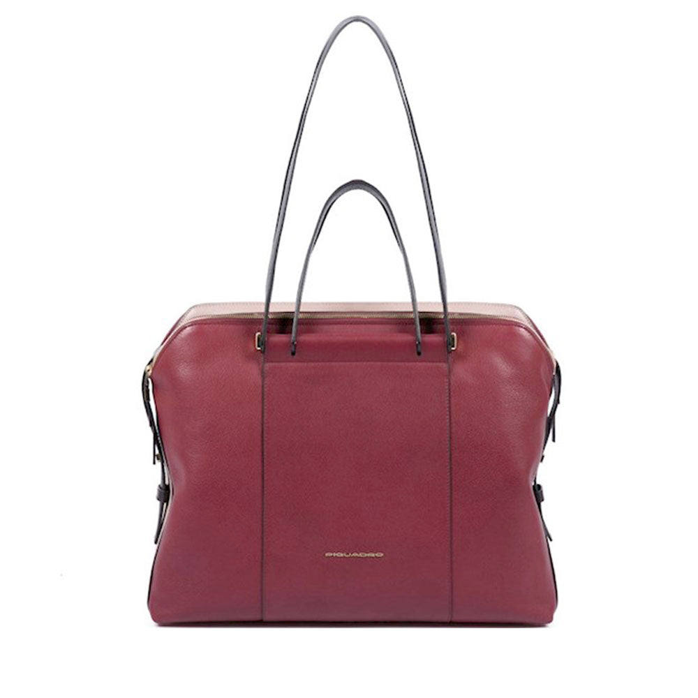 Borsa Donna da Lavoro PIQUADRO linea Circle in Pelle Bordeaux - Rosa - BD4574W92