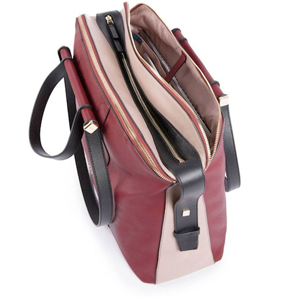 Borsa Donna da Lavoro PIQUADRO linea Circle in Pelle Bordeaux - Rosa - BD4574W92