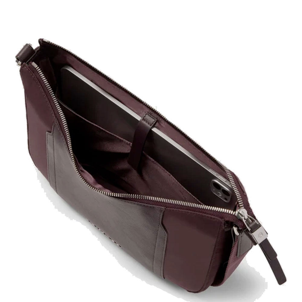 Borsa Donna a Tracolla PIQUADRO linea Circle in Tessuto Riciclato e Pelle Bordeaux Scuro- BD6657W92T
