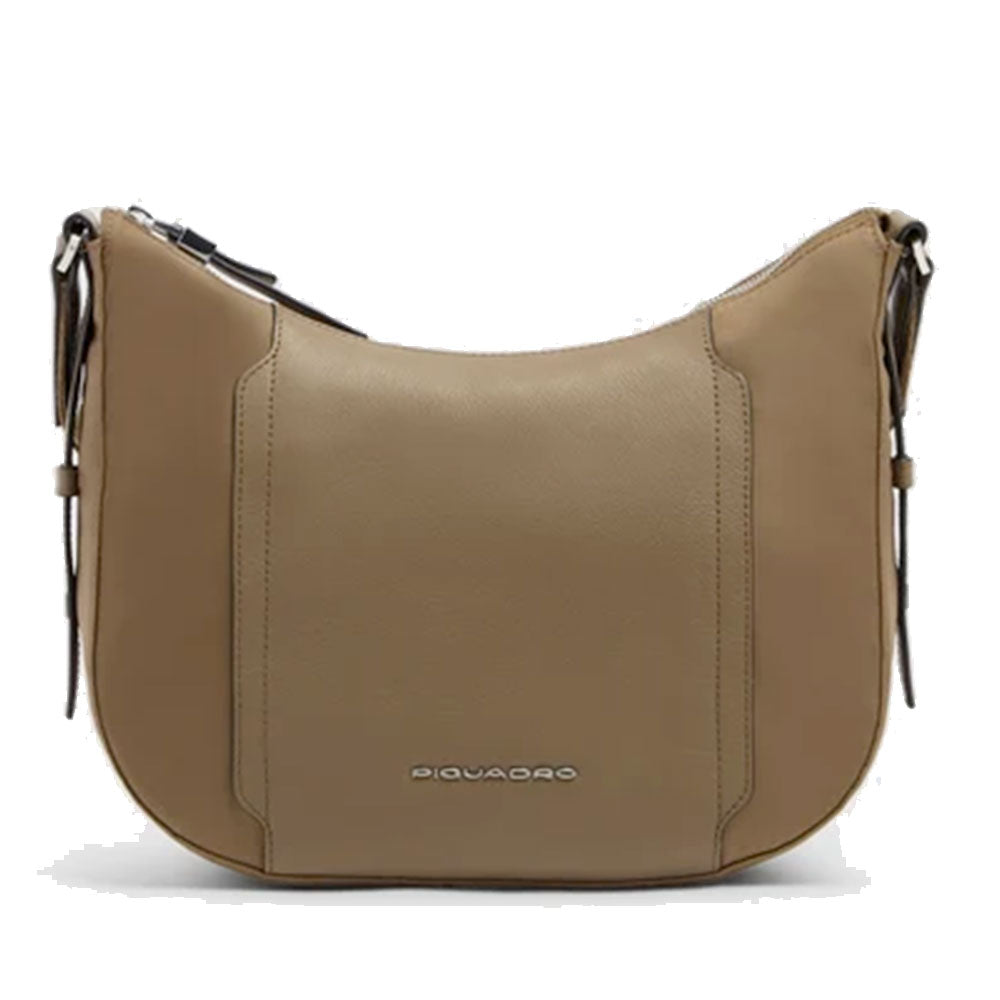 Borsa Donna a Tracolla PIQUADRO linea Circle in Tessuto Riciclato e Pelle Marrone - BD6657W92T