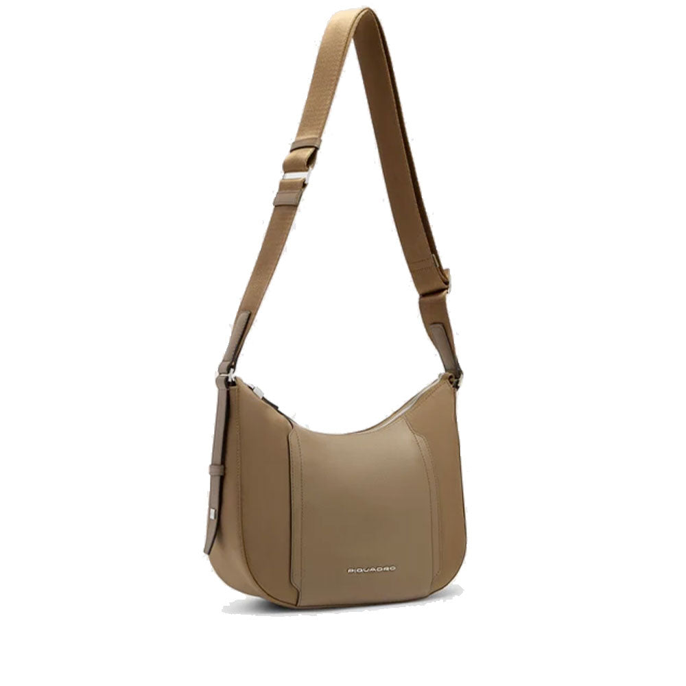 Borsa Donna a Tracolla PIQUADRO linea Circle in Tessuto Riciclato e Pelle Marrone - BD6657W92T