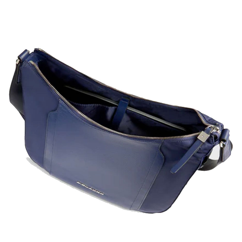 Borsa Donna a Tracolla PIQUADRO linea Circle in Tessuto Riciclato e Pelle Blu - BD6657W92T