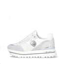 Scarpe Donna LIU JO Maxi Wonder 73 Sneakers Platform in Suede Nylon e Brighty Mesh colore Bianco