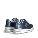 Sneakers Platform Donna LIU JO Maxi Wonder 73 in Pelle Laminata Blu