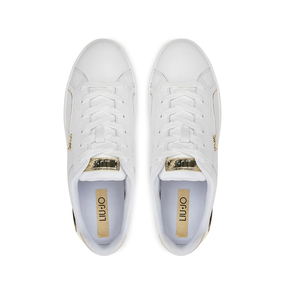 Sneakers Donna LIU JO Silvia 97 in Pelle Bianca con Logo Embossed