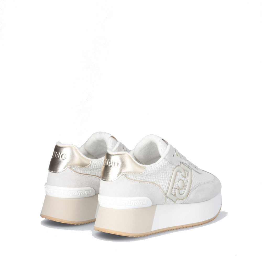 Sneakers Platform Donna LIU JO Dreamy 02 in Brighty Mesh Purity e Light Gold