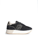 Sneakers Platform Donna LIU JO Dreamy 02 in Suede e Tweed colore Nero