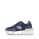 Sneakers Platform LIU JO Amazing 25 in Suede e Mesh Metallizzato Blu