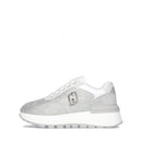 Sneakers Platform LIU JO Amazing 23 in Microfibra e Suede con Strass All Over Pearl Grey