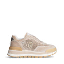 Sneakers Platform LIU JO Amazing 23 in Velluto Taupe con Paillettes