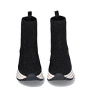 Sock Sneakers Donna LIU JO Maxi Wonder 83 in Tessuto Stretch Nero con Strass