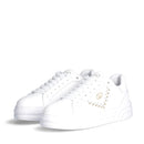 Sneakers Donna LIU JO Cleo 20 in Pelle Bianca con Borchie