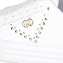 Sneakers Donna LIU JO Cleo 20 in Pelle Bianca con Borchie