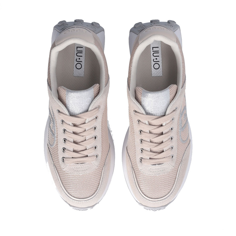 Scarpe Donna LIU JO Sneakers Running Lolo 17 in Suede e Mesh Sand