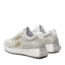 Scarpe Donna LIU JO Sneakers Running Lolo 17 in Suede e Mesh Purity White