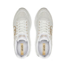 Scarpe Donna LIU JO Sneakers Running Lolo 17 in Suede e Mesh Purity White