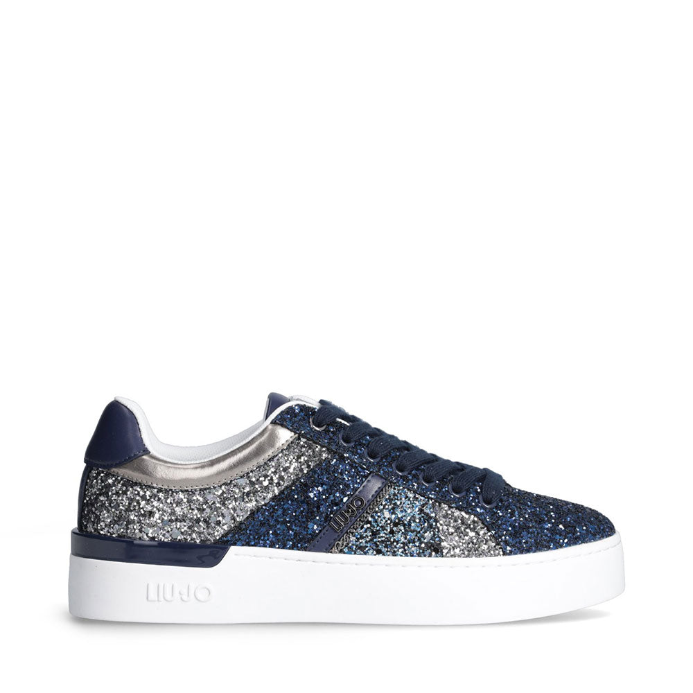 Scarpe Donna LIU JO Silvia 105 Sneakers in Glitter Blu