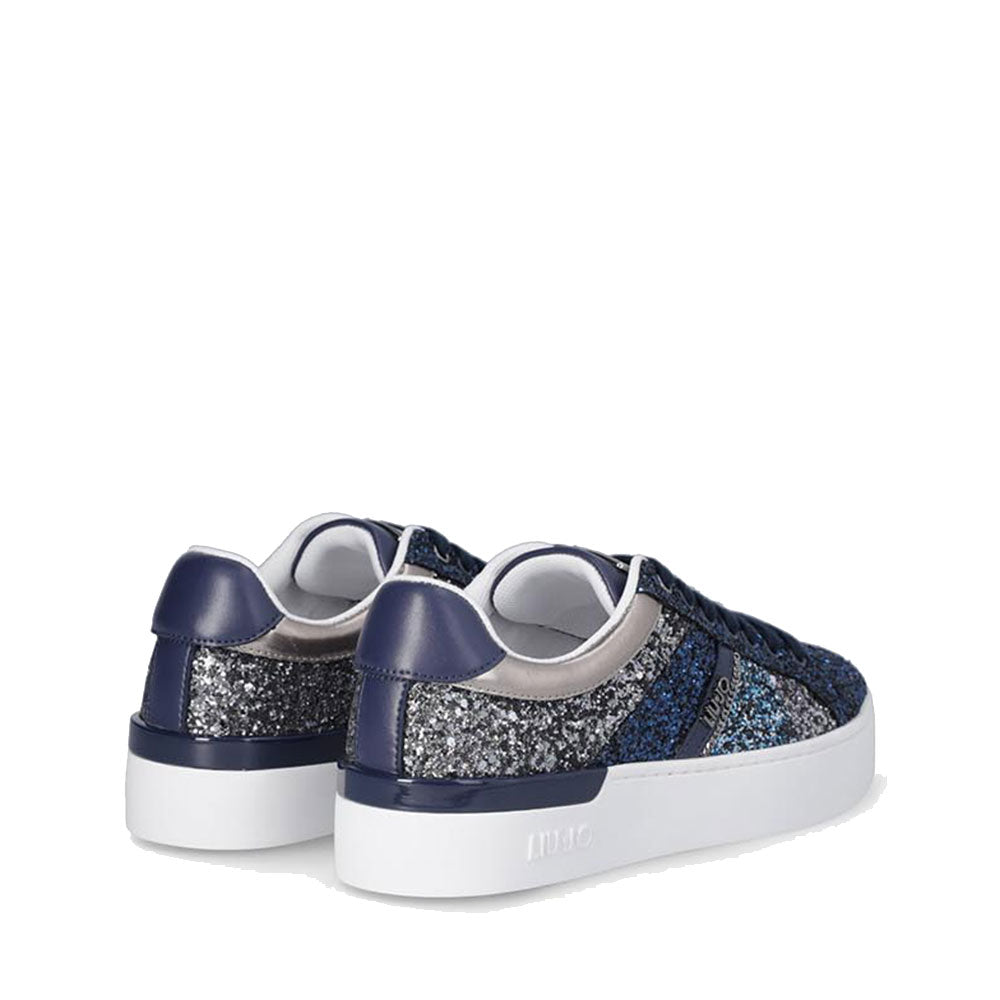 Scarpe Donna LIU JO Silvia 105 Sneakers in Glitter Blu