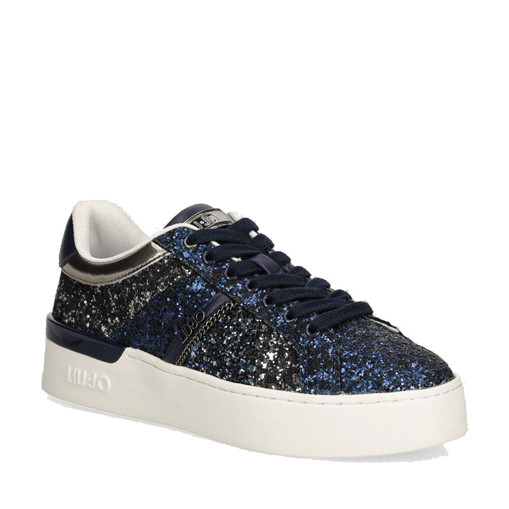 Scarpe Donna LIU JO Silvia 105 Sneakers in Glitter Blu