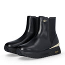 Sneakers Alte Donna LIU JO Maxi Wonder 95 in Tessuto Stretch e Suede Nero