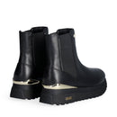 Sneakers Alte Donna LIU JO Maxi Wonder 95 in Tessuto Stretch e Suede Nero