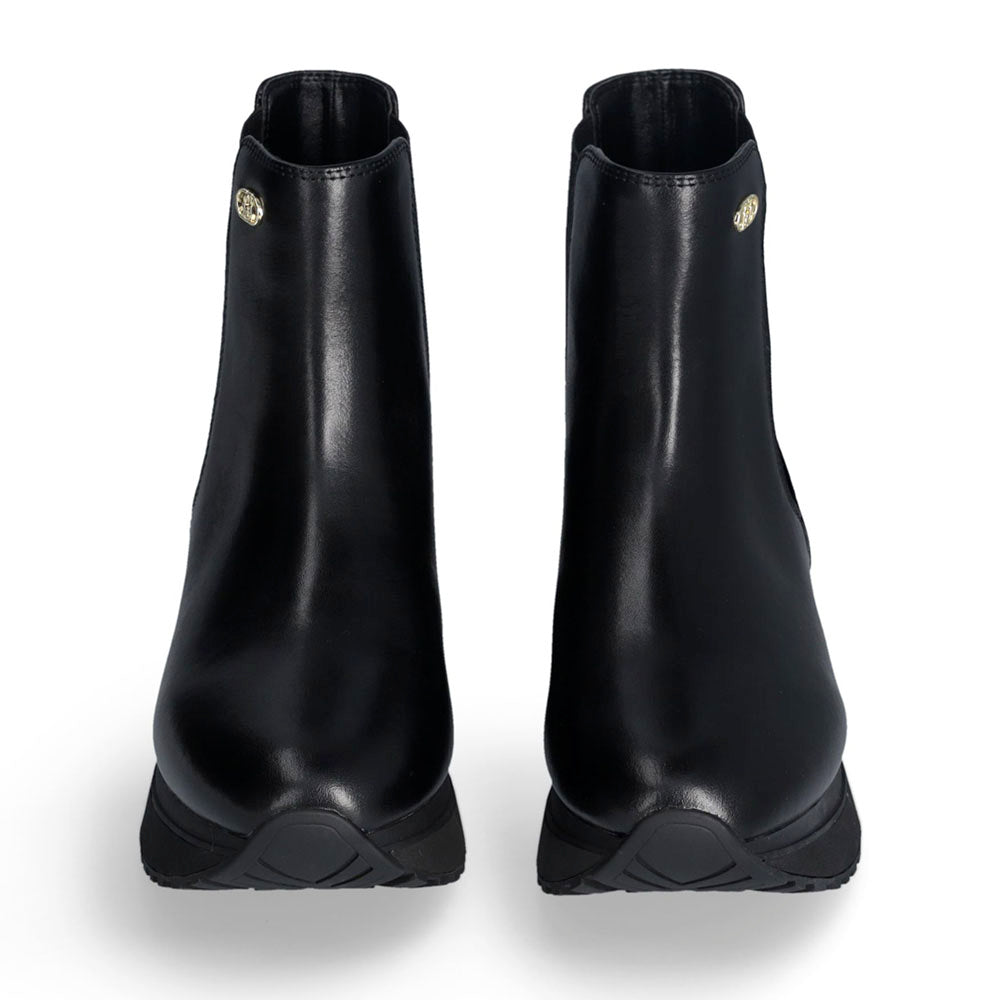 Sneakers Alte Donna LIU JO Maxi Wonder 95 in Tessuto Stretch e Suede Nero