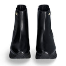 Sneakers Alte Donna LIU JO Maxi Wonder 95 in Tessuto Stretch e Suede Nero