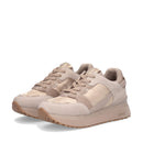 Sneakers Platform Donna LIU JO Maxi Wonder 91 in Suede Nylon e Vernice Beige