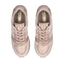 Sneakers Platform Donna LIU JO Maxi Wonder 91 in Suede Nylon e Vernice Beige