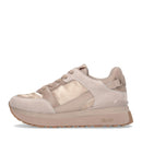 Sneakers Platform Donna LIU JO Maxi Wonder 91 in Suede Nylon e Vernice Beige