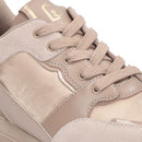 Sneakers Platform Donna LIU JO Maxi Wonder 91 in Suede Nylon e Vernice Beige