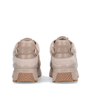 Sneakers Platform Donna LIU JO Maxi Wonder 91 in Suede Nylon e Vernice Beige