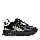 Sneakers Platform Donna LIU JO Maxi Wonder 91 in Pelle e Suede Nero