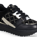 Sneakers Platform Donna LIU JO Maxi Wonder 91 in Pelle e Suede Nero