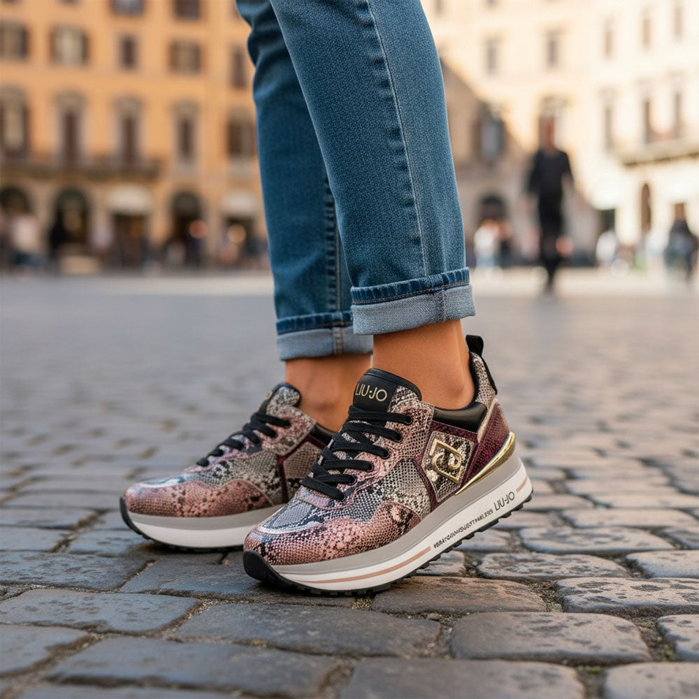 Sneakers Platform Donna LIU JO Maxi Wonder 01 stampa Pitone Multicolor