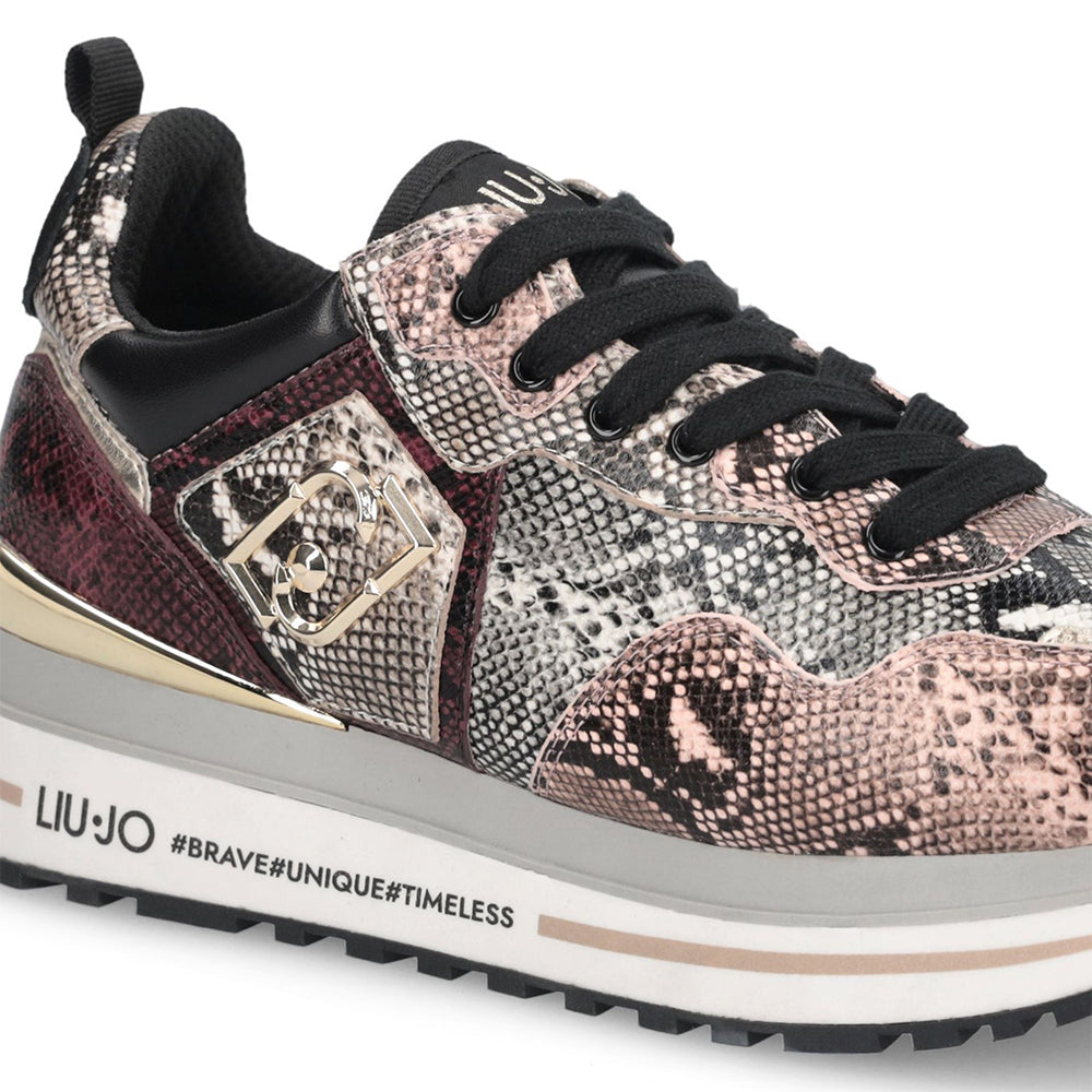 Sneakers Platform Donna LIU JO Maxi Wonder 01 stampa Pitone Multicolor