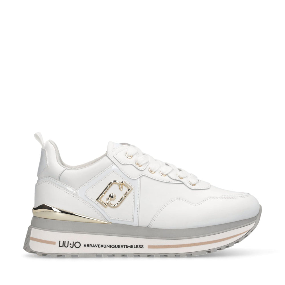 Sneakers Platform Donna LIU JO Maxi Wonder 01 in Pelle Bianca