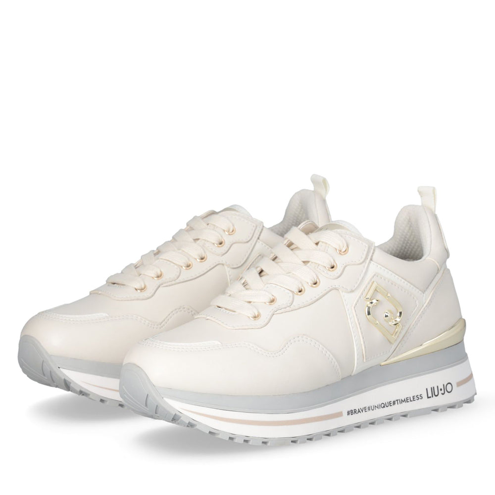 Sneakers Platform Donna LIU JO Maxi Wonder 01 in Pelle Milk