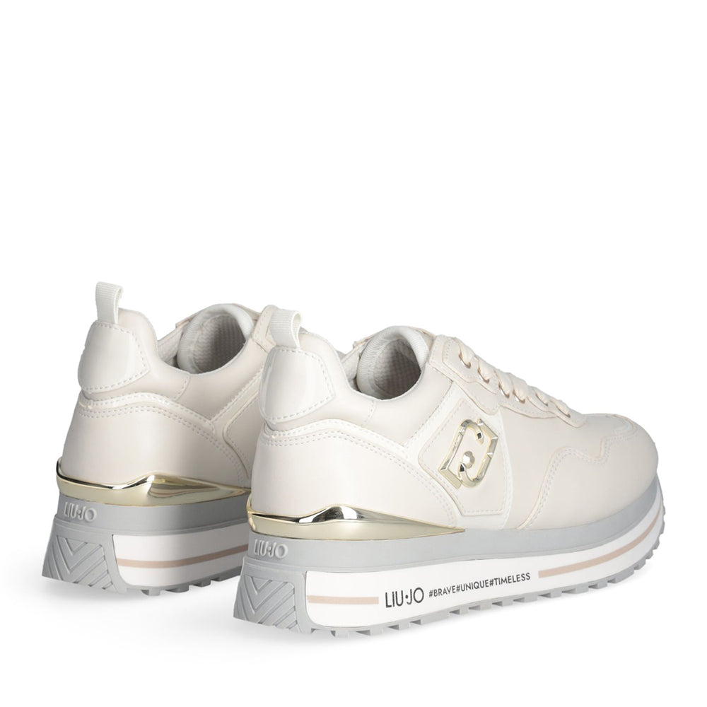 Sneakers Platform Donna LIU JO Maxi Wonder 01 in Pelle Milk