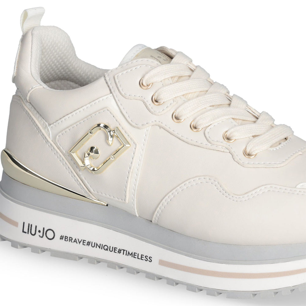 Sneakers Platform Donna LIU JO Maxi Wonder 01 in Pelle Milk