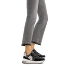 Sneakers Platform Donna LIU JO Maxi Wonder 01 in Suede e Paillettes Nero