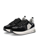Sneakers Platform Donna LIU JO Maxi Wonder 01 in Suede e Paillettes Nero