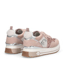 Sneakers Platform Donna LIU JO Maxi Wonder 01 in Suede e Paillettes Nude