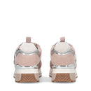 Sneakers Platform Donna LIU JO Maxi Wonder 01 in Suede e Paillettes Nude
