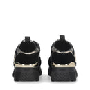 Sneakers Platform Donna LIU JO Maxi Wonder 01 in Suede e Mesh con Stampa Pitone Black